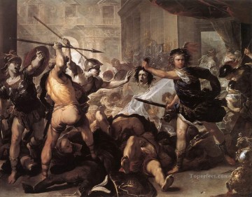  Lucha Arte - Perseo luchando contra Fineo y sus compañeros Barroco Luca Giordano